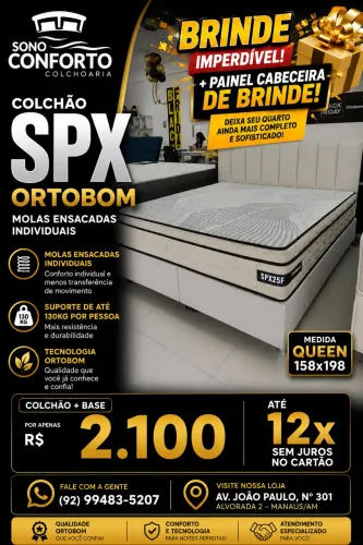 Cama Queen Ortobom LEIA A DESCRIÇÃO