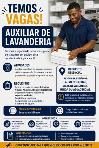OPERADOR DE MÁQUINA DE LAVANDERIA
