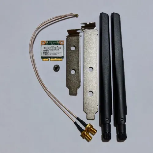PLACA DE REDE SEM FIO MINI PCIE DELL DW1705 WI-FI 4 + BLUETOOTH 4 + PAR DE ANTENAS