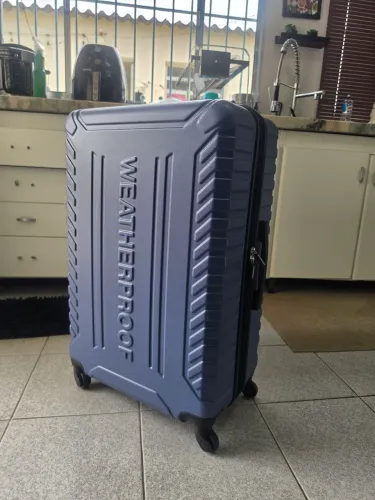 Vendo Mala de Viagem Rígida Weatherproof Azul - Rodas 360° 23kgs