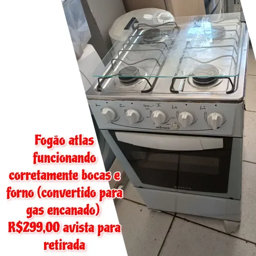 Fogão atlas para gas encanado