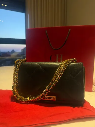 Bolsa Carolina Herrera Bimba 11 Preta Couro NUNCA USADA com Nota Fiscal