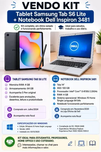 KIT TECNOLOGIA À VENDA