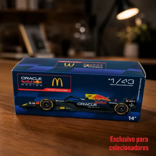 Miniatura F1 Oracle Red Bull Racing 1:43 - Edição Especial McDonald's