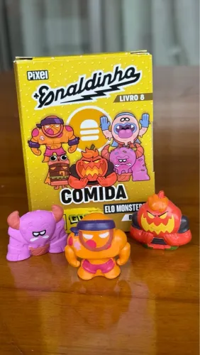 3 figuras colecionáveis gogos Elo Monsters Enaldinho Big Roni- Triturador- Granugran