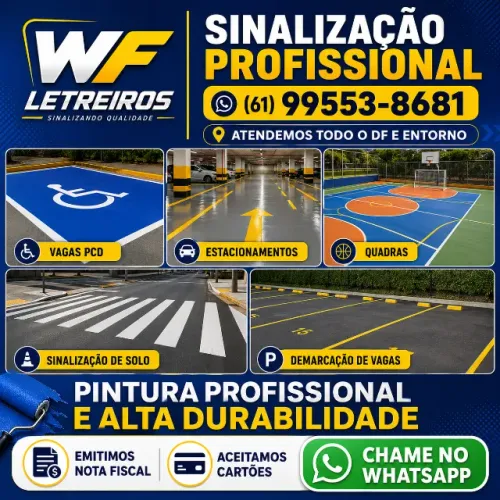 SINALIZAÇÃO PROFISSIONAL | WF LETREIROS