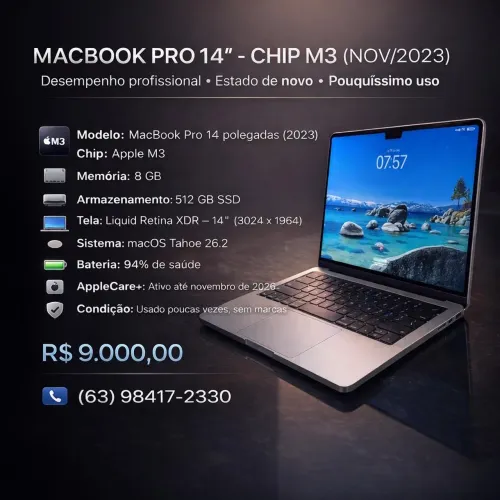 MacBook PRO 14 - Chip M3