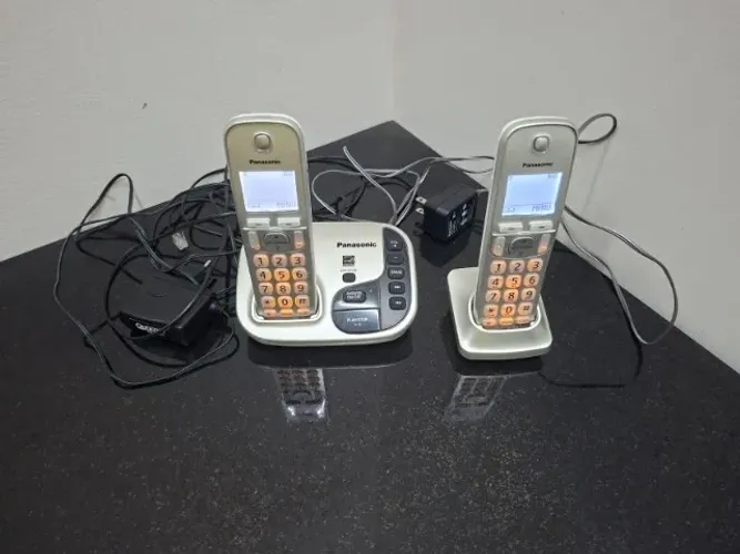 Telefone sem fio + Ramal Panasonic - c/ secretária eletrônica, viva voz