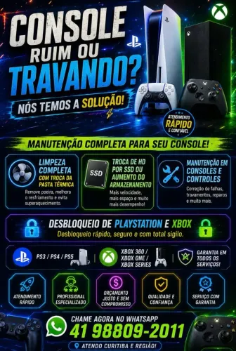 Limpeza e Manutenção de Consoles