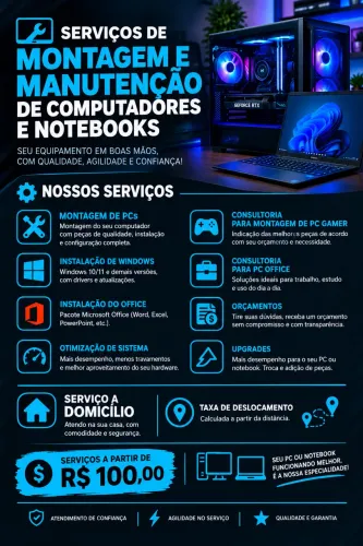 ? MONTAGEM E MANUTENÇÃO DE COMPUTADORES ?