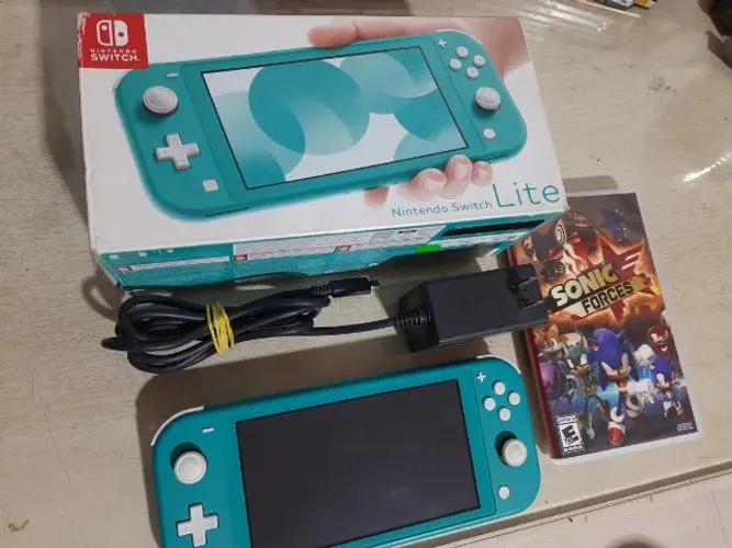 Nintendo switch lite + sonic force + caixa e carregador original