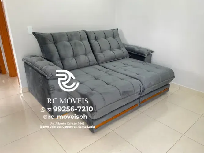 Sofá Retrátil Barcelona Euro Pillow 30cm Molas Ensacadas