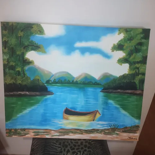 Quadro pintura a óleo (Painel 60x50)