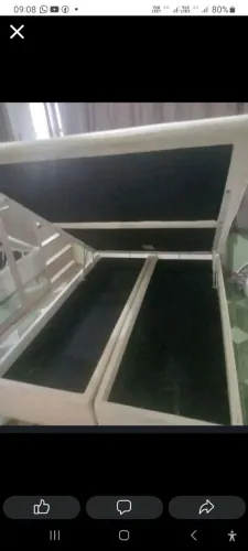 Vendo Cama Box de casal com baú bi-partido e Colchão M22 Ultra