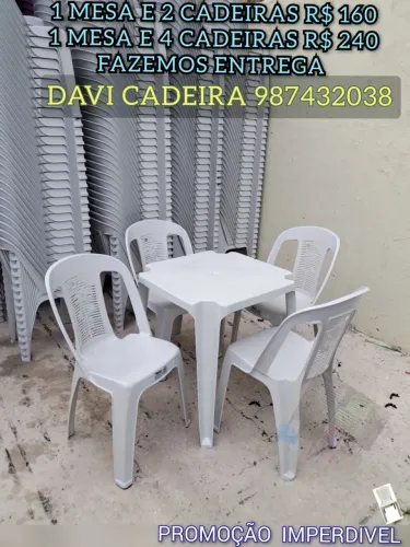 MESA DE PLASTICO BRANCA 