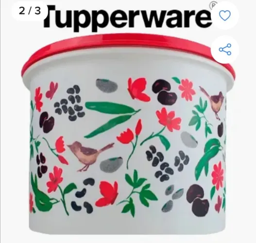 TUPPERWARE CAIXA PARA FEIJAO FLORAL