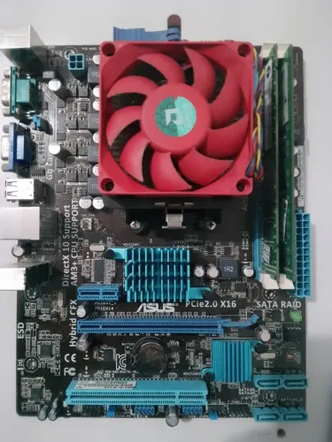 Kit Placa-Mãe Asus + Processador Phenom II X6 1075T (6 Núcleos) + 8GB RAM DDR3