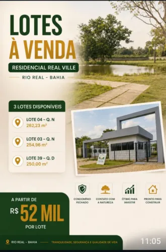 Terreno em condominio fechado em Rio Real