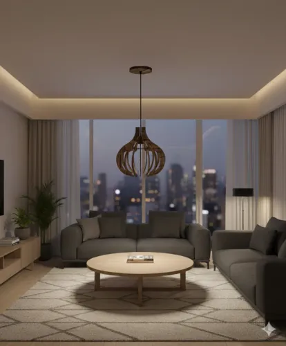 Lustre Pendente em MDF - modelo Ana Maria 