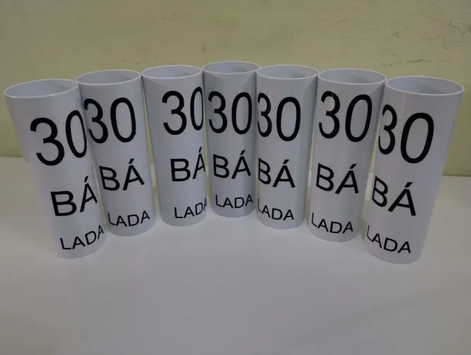 Kit 7 copos de acrílico 360 ml para festa de 30 anos. Produto novo 