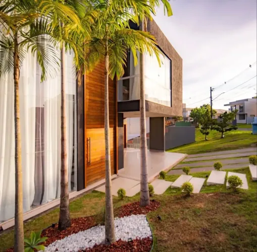 Casa Locação no Alphaville Litoral Norte 2 | 4 suítes - 450m2 - piscina - cinema