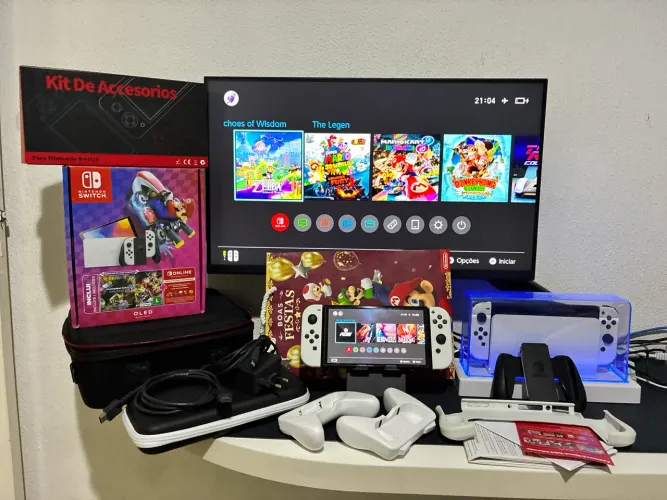 Nintendo Oled Desbloqueado 128GB Completo