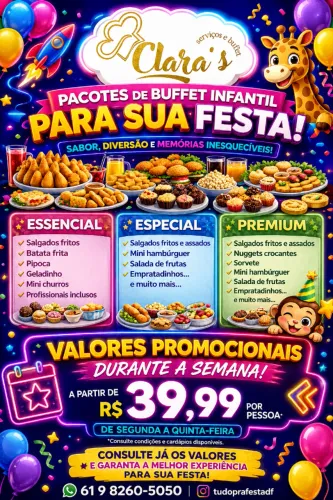 BUFFET INFANTIL EM DOMICÍLIO!
