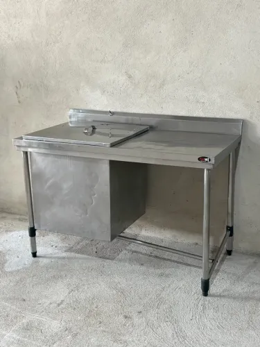 Bancada inox com Cuba térmica 6x sem juros