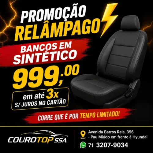 BANCO COURO SINTÉTICO