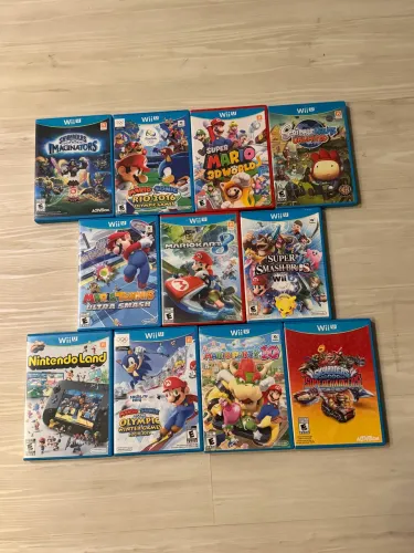 COMBO 11 JOGOS NINTENDO WII U MARIO KART SUPER SMASH BROS MARIO PARTY TENNIS E MAIS!
