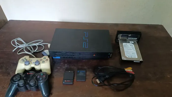 PS2 Fat completo com HD interno
