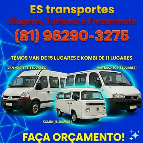 Aluguel de Van e Kombi - Viagens, Turismo e Fretamento (Recife e Região)