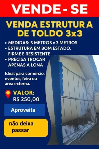 TOLDO - ESTRUTURA TROCA A LONA