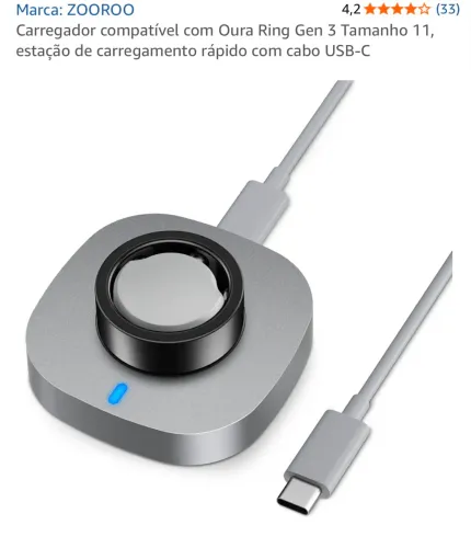 Carregador Oura Ring Geração 3 TAM 11