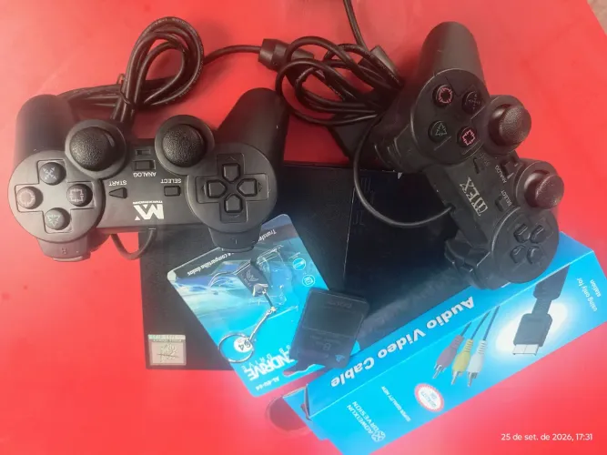 PS2 completo com memória card pendrive de 64g