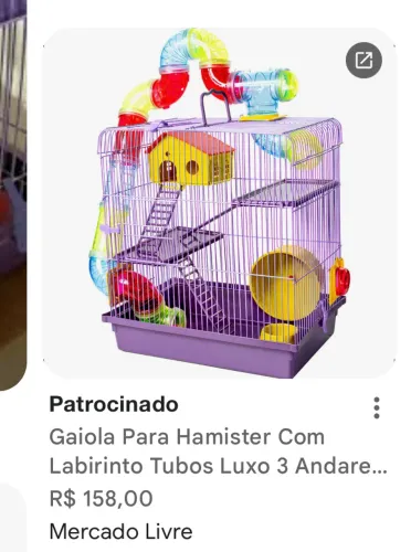Gaiola de hamster R$ 50,00 reais barata.