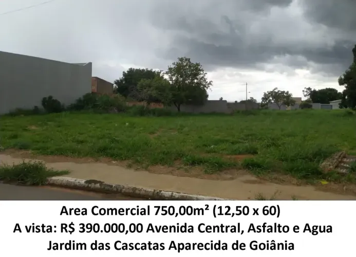 Leia a descrição: Area Comercial 750,00m² (Avenida Central, Asfalto e Agua) Jardim das Cas