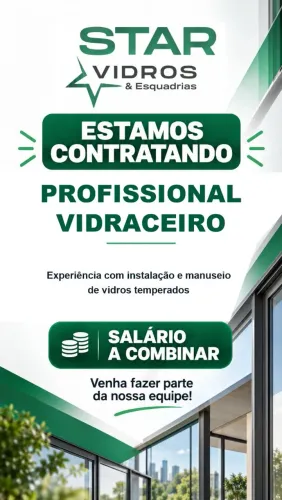 CONTRATAMOS VIDRACEIRO PROFISSIONAL