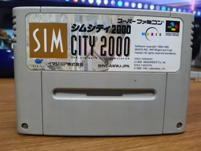 Sim City 2000 Cartucho Original Fita Super Nintendo Famicon SNES SFC