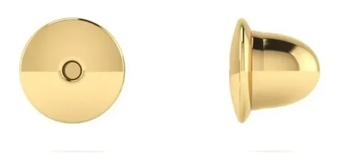 Tarraxa Baby Em Ouro 18k Unidade Cor Amarelo