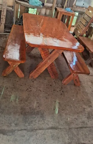 Messa rústica de plancha 