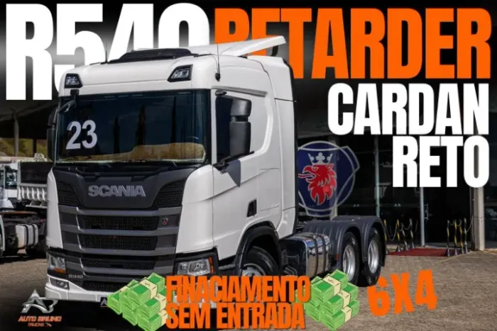 Scania R540 6x4 Opticruise, Freio Retarder, Defletor e Baixíssima Km