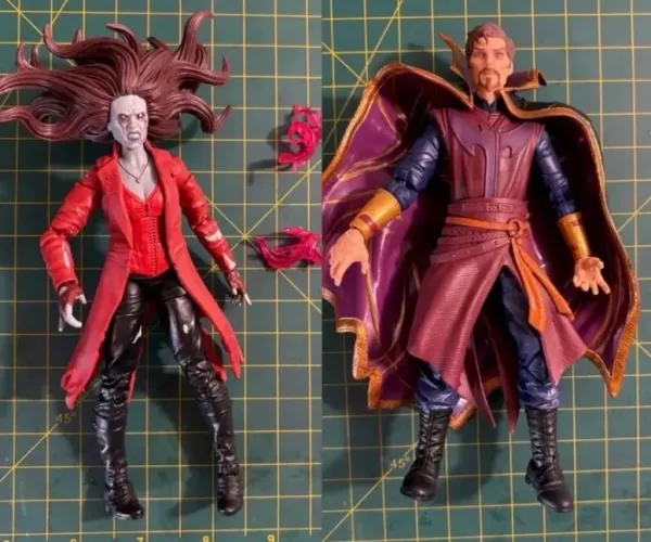 Marvel legends dr estranho, wanda zombie