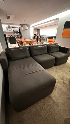 Sofá semi novo cinza