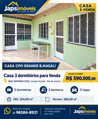 Casa cpo grande bairro magali