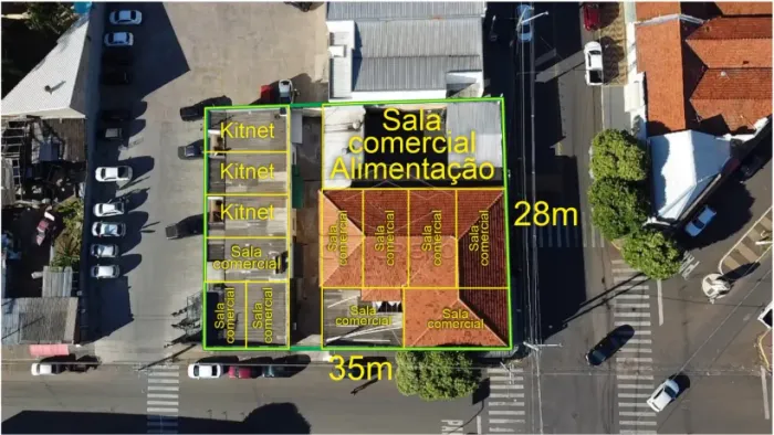 10 salas comerciais e 3 kitnets no centro de PIRATININGA!