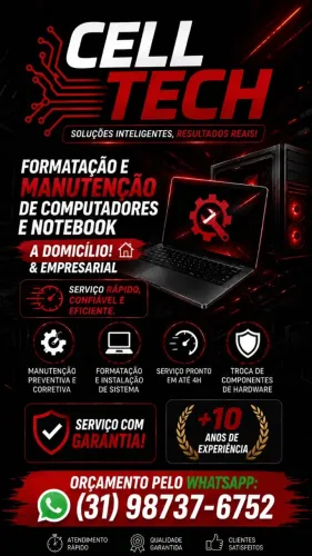 Formatação / Montagem / Manutenção de Computadores e Notebooks! Fazemos a Domicilio !!!!!!