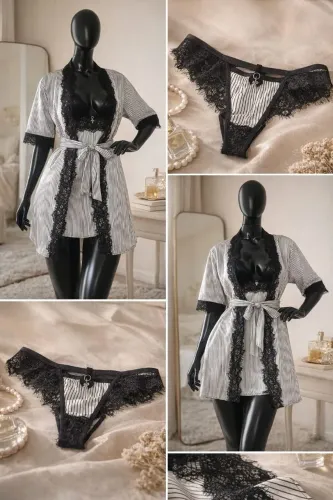 Kit lingerie de cetim 