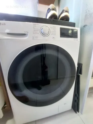 Lava e Seca LG VC5 12kg Branca com Inteligência Artificial AIDD? (CV3012WC5A) - 220v