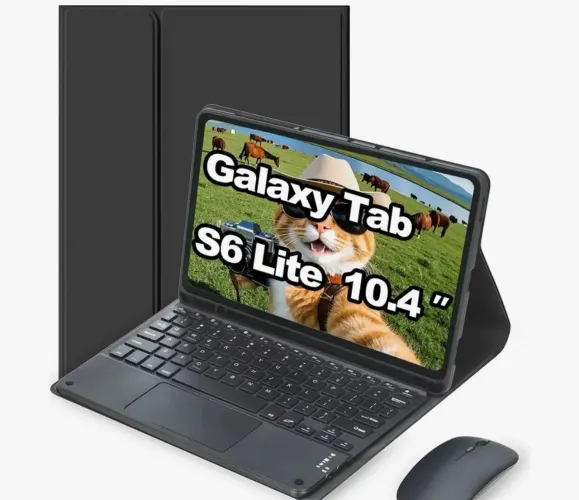 TABLET SAMSUNG S6 LITE COM TECLADO, MOUSE E CAPA